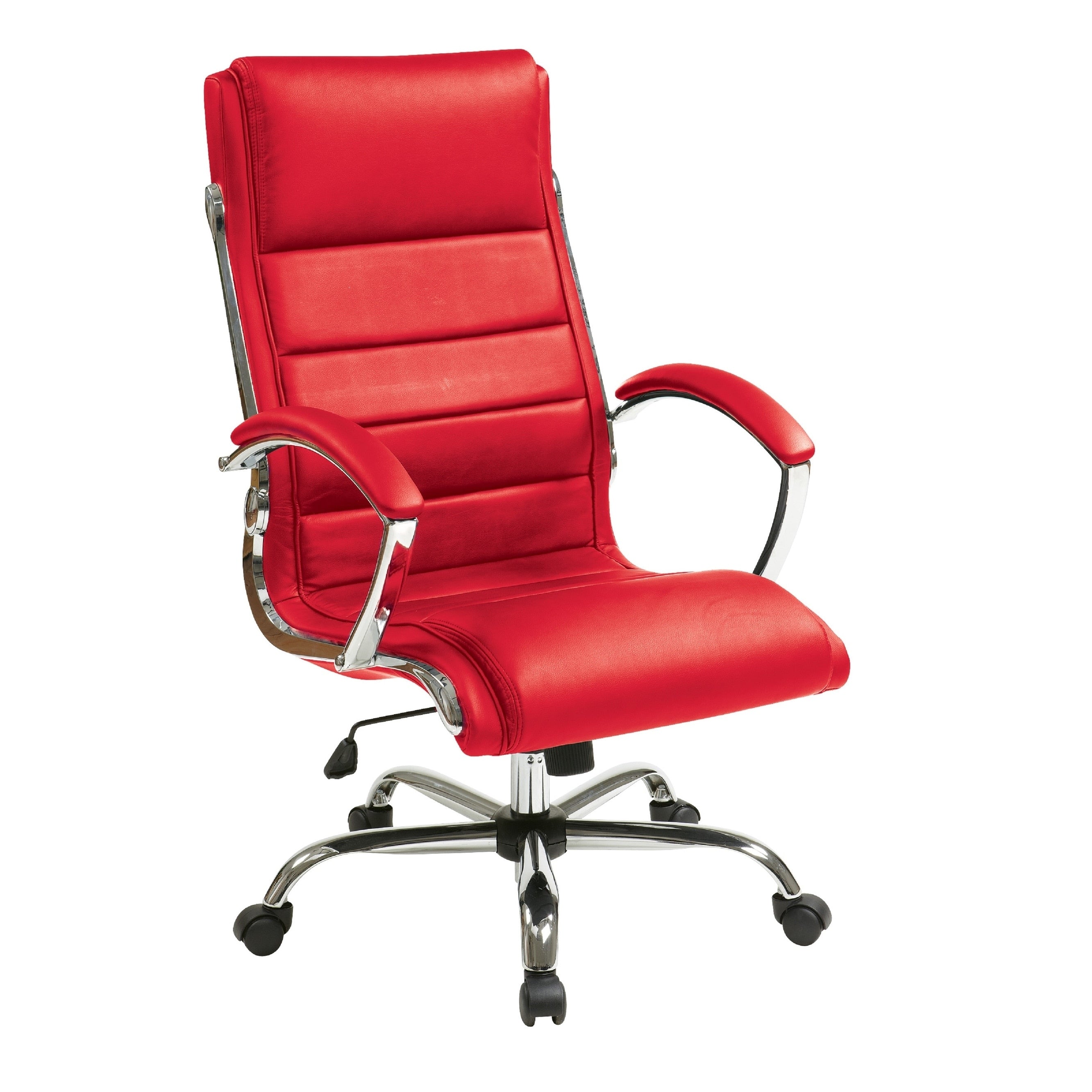 Work Smart Executive Chair With Padded Arms In Faux Leather