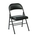 Work Smart Folding Chair With Vinyl Seat And Back