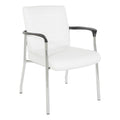 Work Smart Guest Chair With Faux Leather And Chrome Frame N A