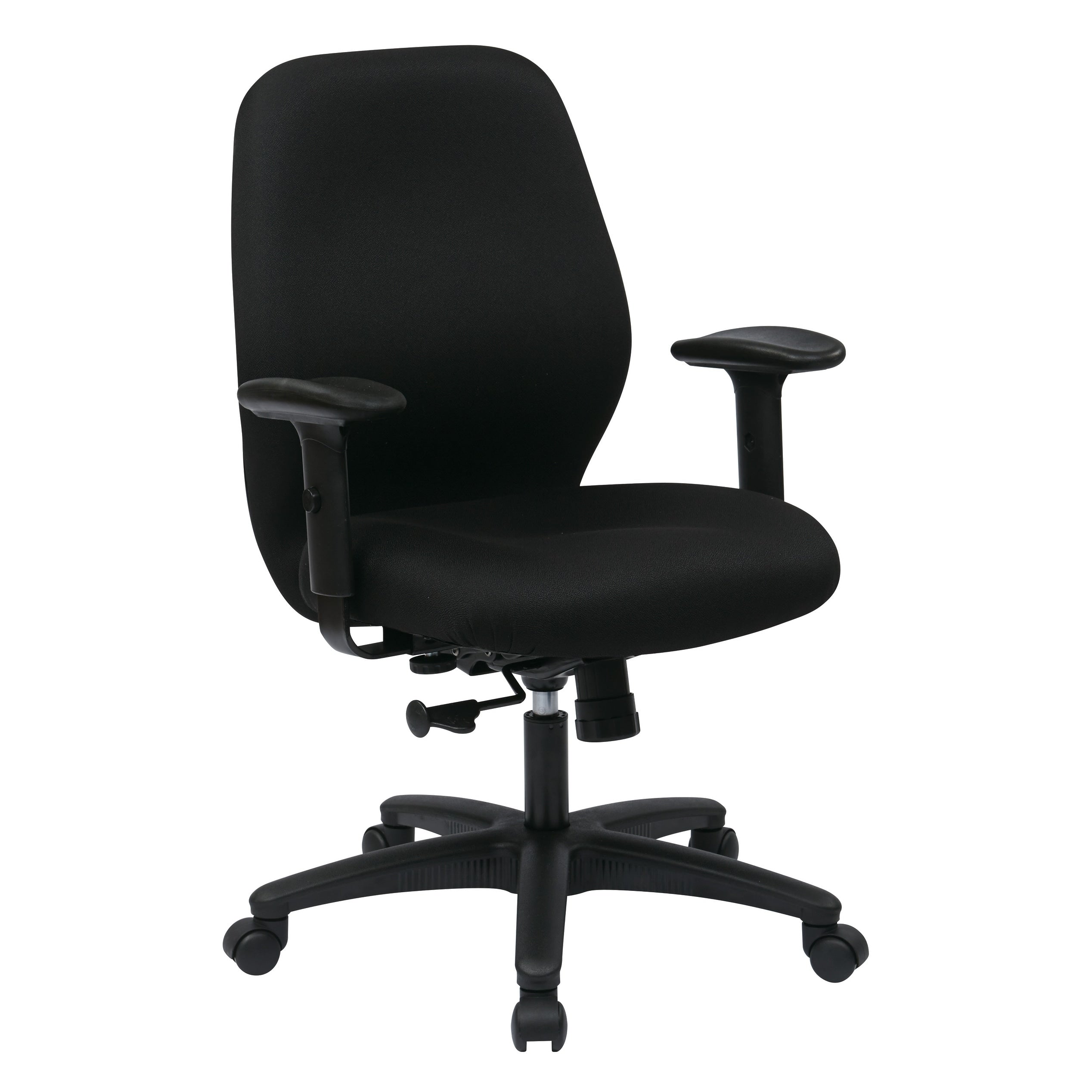 Mid Back 2 To 1 Synchro Tilt Chair With 2 Way Adjustable Soft Padded Arms