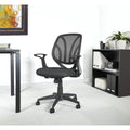 Work Smart Screen Back Chair With Flip Arms And Silver Accents