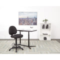 Sculptured Fabricated Seat And Back Drafting Chair