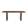 World Interiors Acacia Wood And Iron Dining Table Walnut