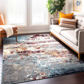Distressed Abstract Watercolor Area Rug