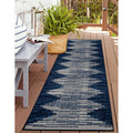 World Rug Gallery Indoor Outdoor High Low Textured Area Rug Geometric Easy Clean Patio Rug
