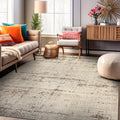 World Rug Gallery Textured Abstract Sandstone Beige Indoor High Low Area Rug