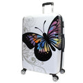 World Traveler Butterfly 28 Inch Expandable Hardside Spinner Suitcase