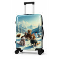 World Traveler Chariot Pet Lover 20 Inch Carry On Hardside Expandable Spinner Luggage Snow Paws