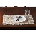 Woven Bleach And Natural Jute Square Place Mat 1 3 X 1 3 Square