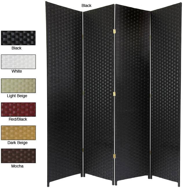 Handmade Woven Fiber 4 Panel 7 Foot Room Divider China