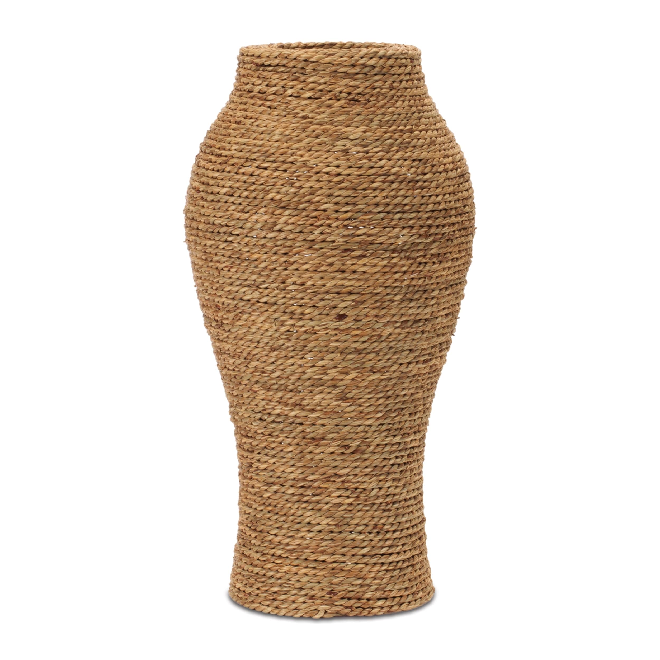 Woven Seagrass Floor Vase 18 H