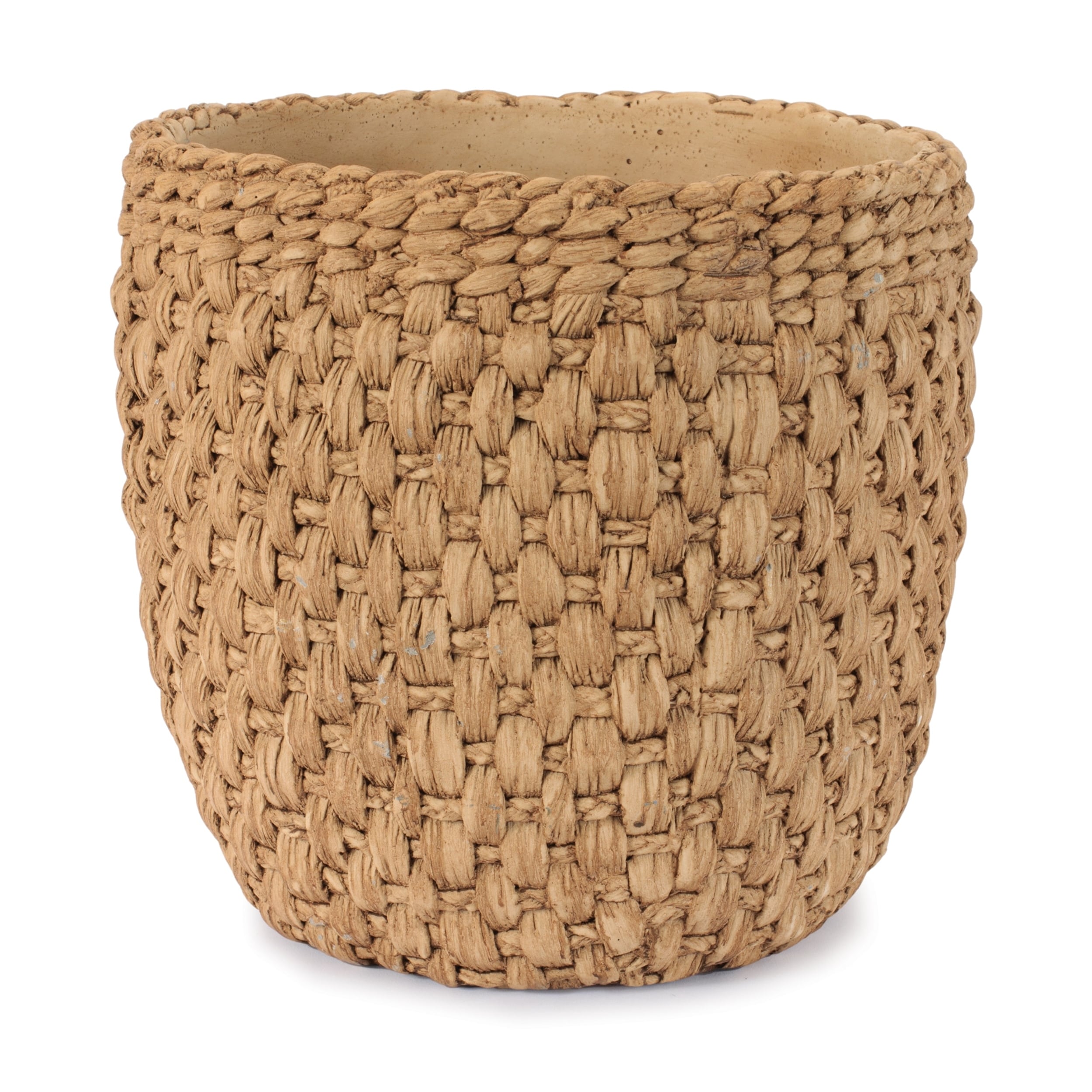 Woven Texture Cement Planter 10.5 D