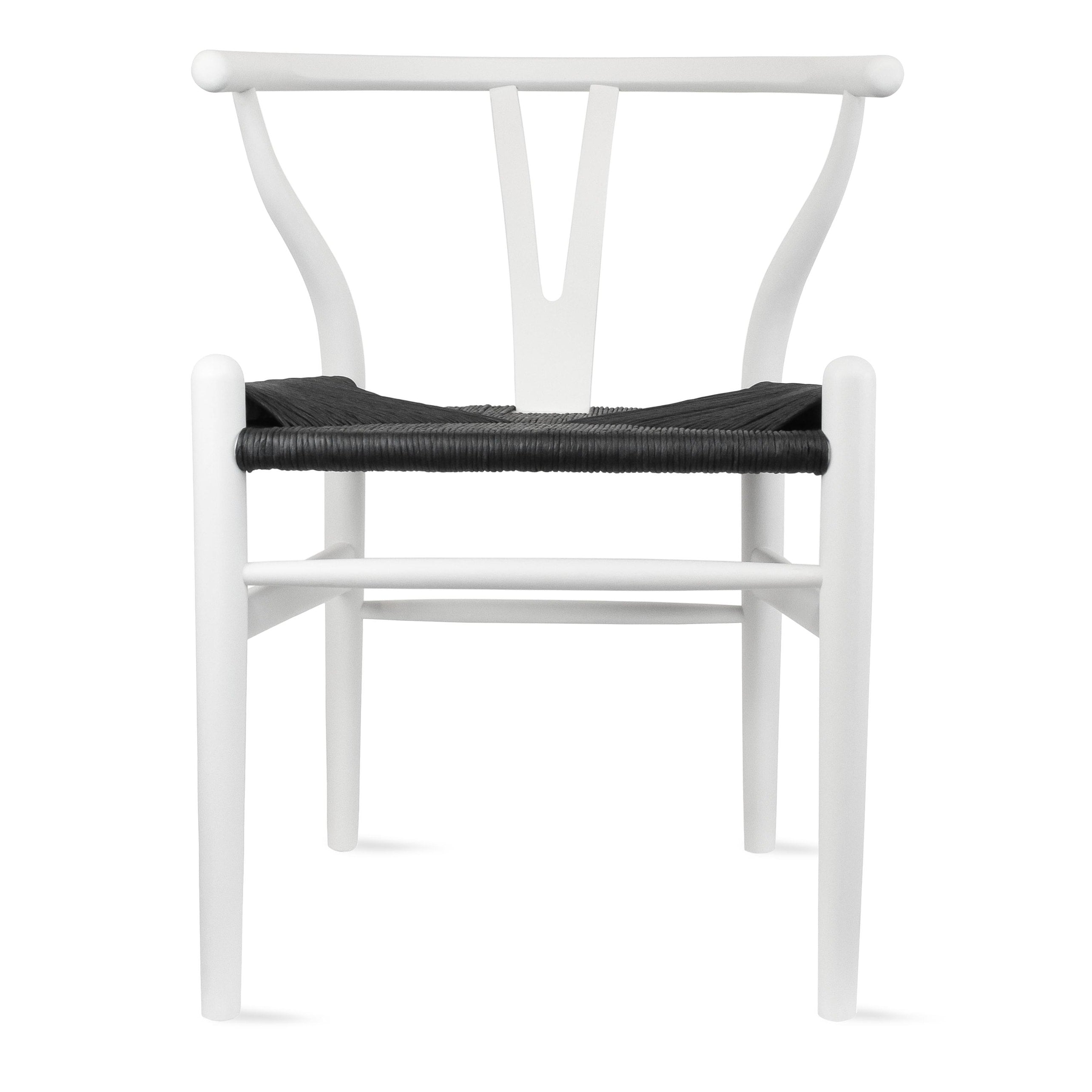 Woven Wood Armchair With Arms Open Back Mid Century Modern Office Chair Dining Chairs Woven Black Seat