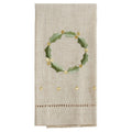 Wreath Design Embroidered And Hemstitched Guest Towels Set Of 4