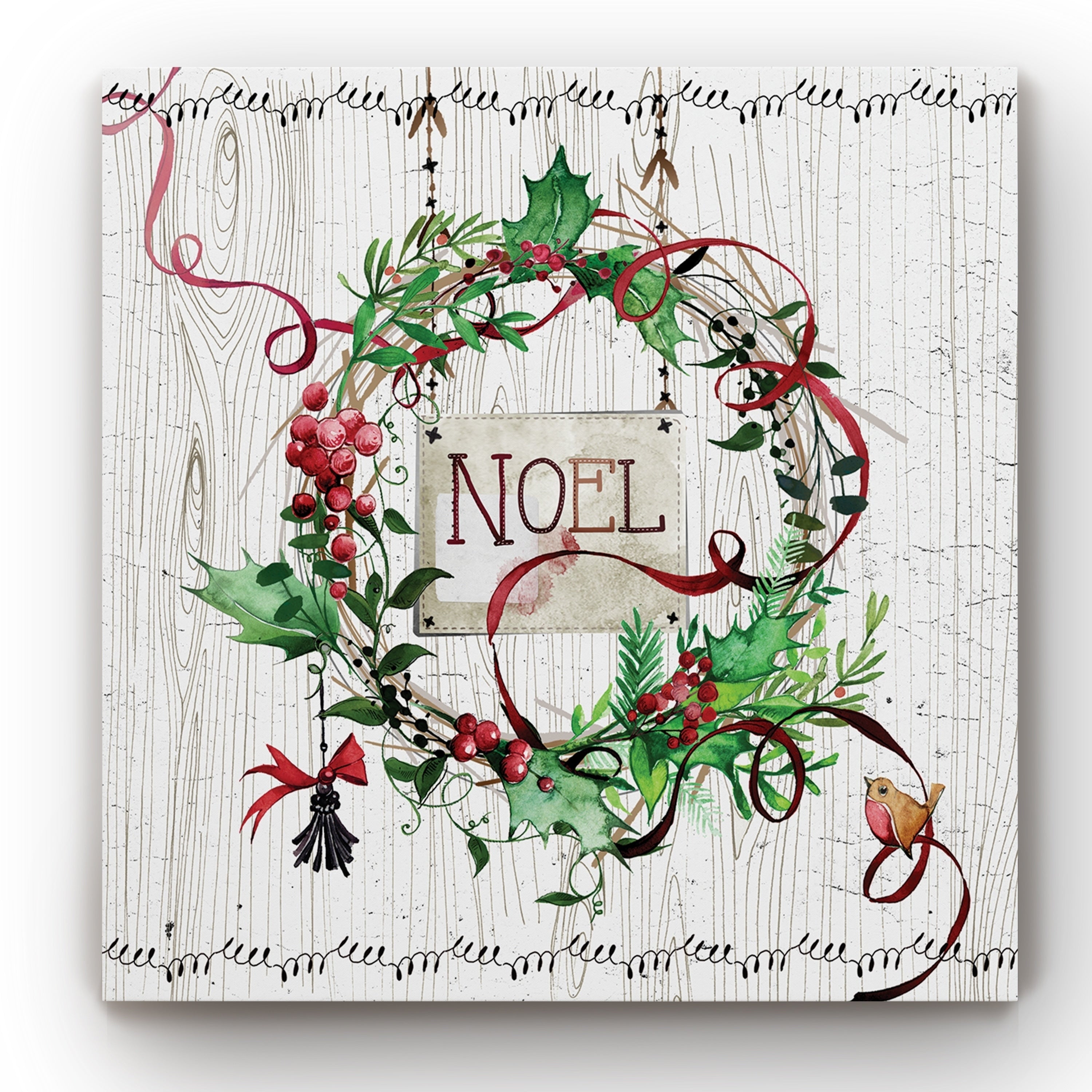 Wreath Noel Gallery Wrapped Canvas