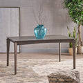 Wren Mid Century 6 Seater Rubberwood Dining Table With Walnut Veneer By Christopher Knight Home