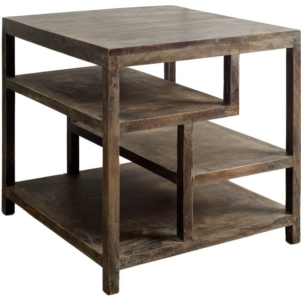 Mercana Wright Ii Brown Wood Side Table