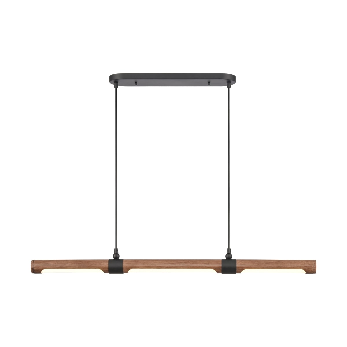 Wyatt 40.5 Inch Wide Integrated Led Linear Chandelier In Matte Black 40.5In W X 4.75In D X 3.5In H