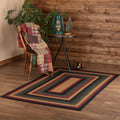 Red Rustic Lodge Flooring Laramie Jute Plaid Big Rug