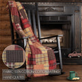 Red Rustic Lodge Decor Vhc Wyatt Throw Rod Pocket Cotton Plaid Patchwork N A