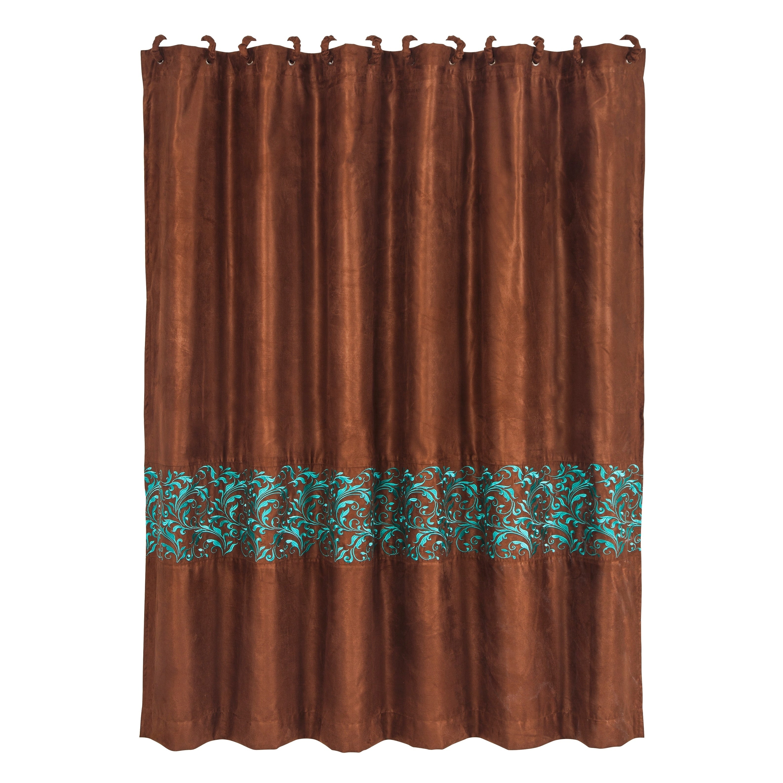 Wyatt Shower Curtain With Scroll Pattern 72X72