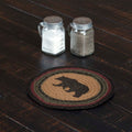 Vhc Wyatt Dark Tan Rustic Lodge Tabletop Kitchen Bear Stenciled Jute Trivet