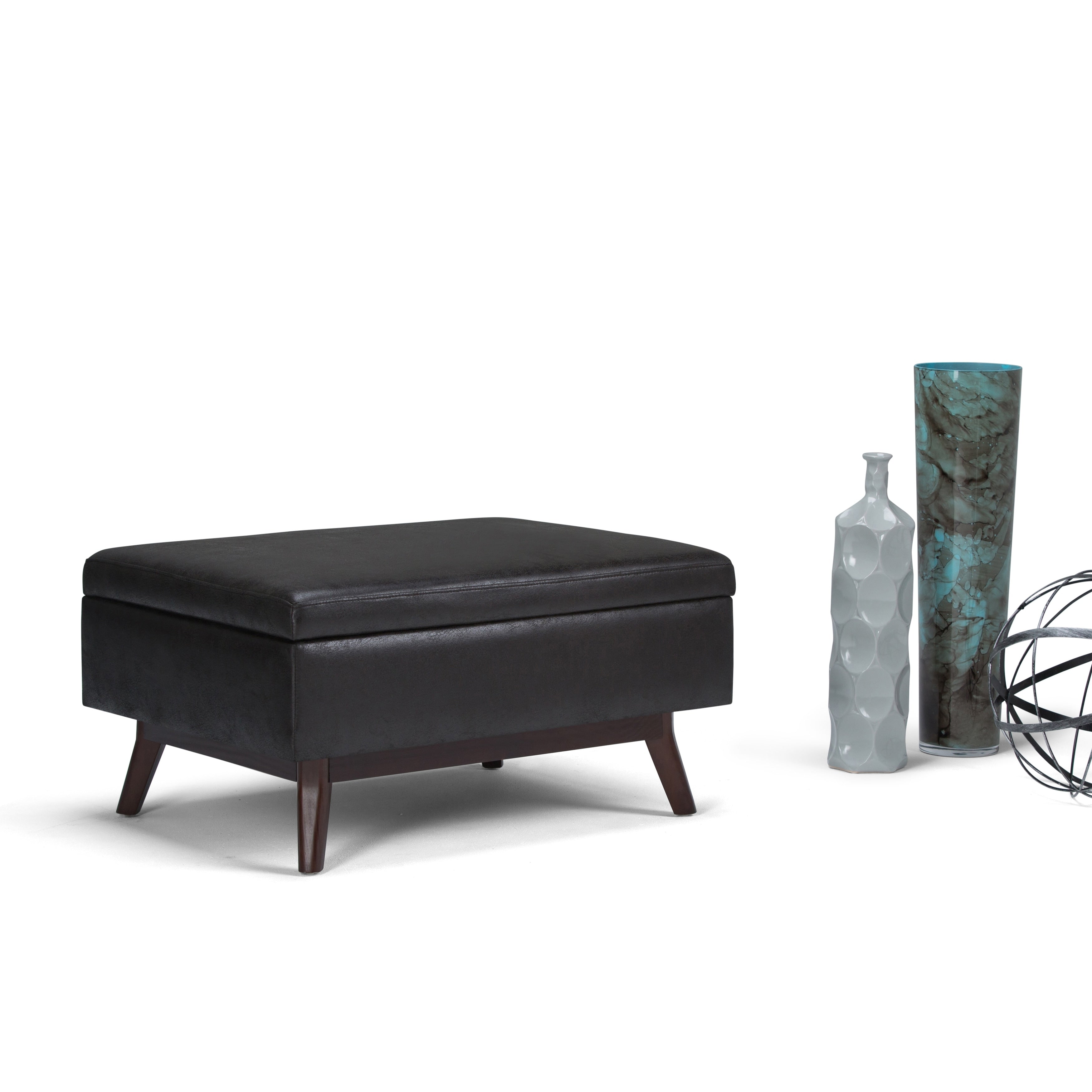 Wyndenhall Ethan Mid Century Coffee Table Ottoman With Storage