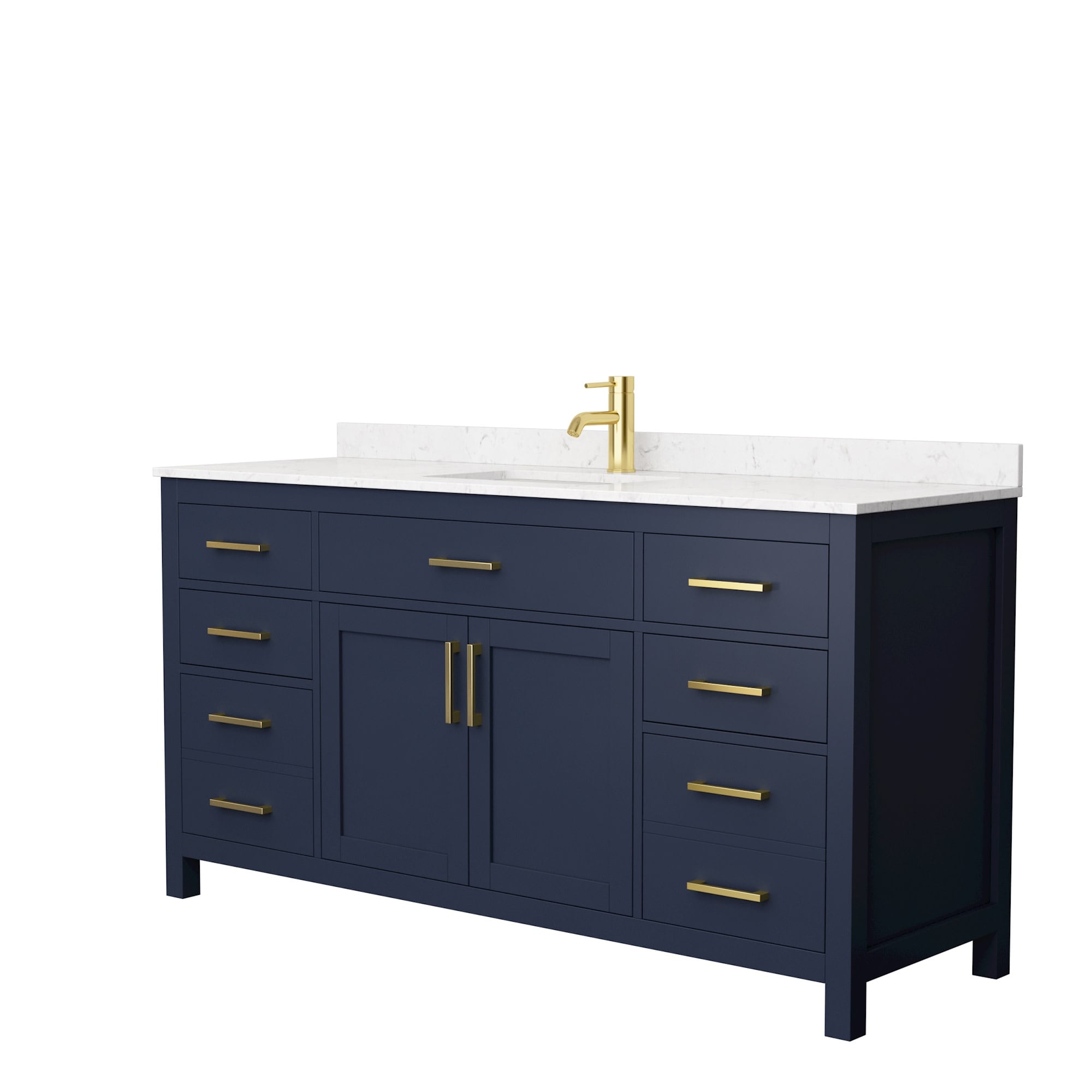 Wyndham Collection Beckett 66 Free Standing Single Basin Vanity Set
