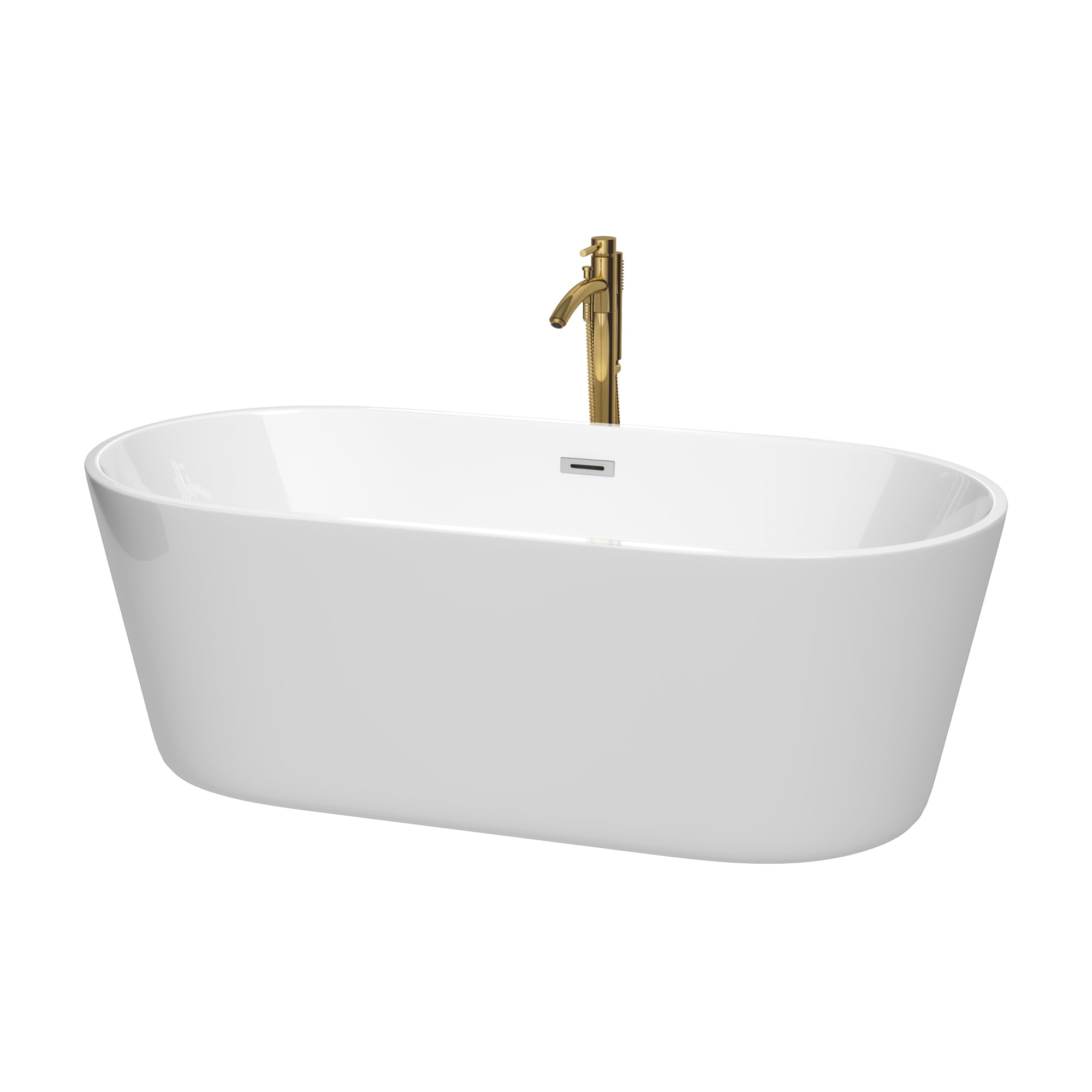 Wyndham Collection Carissa 67 Inch Freestanding Bathtub In White