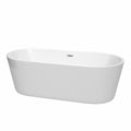 Wyndham Collection Carissa 71 Inch Freestanding Bathtub In White