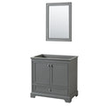 Wyndham Collection Deborah 36 Inch Single Bathroom Vanity With 24 Inch Mirror