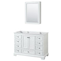Wyndham Collection Deborah 48 Inch Single Bathroom Vanity With Medicine Cabinet