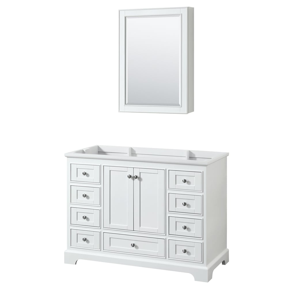 Wyndham Collection Deborah 48 Inch Single Bathroom Vanity With Medicine Cabinet