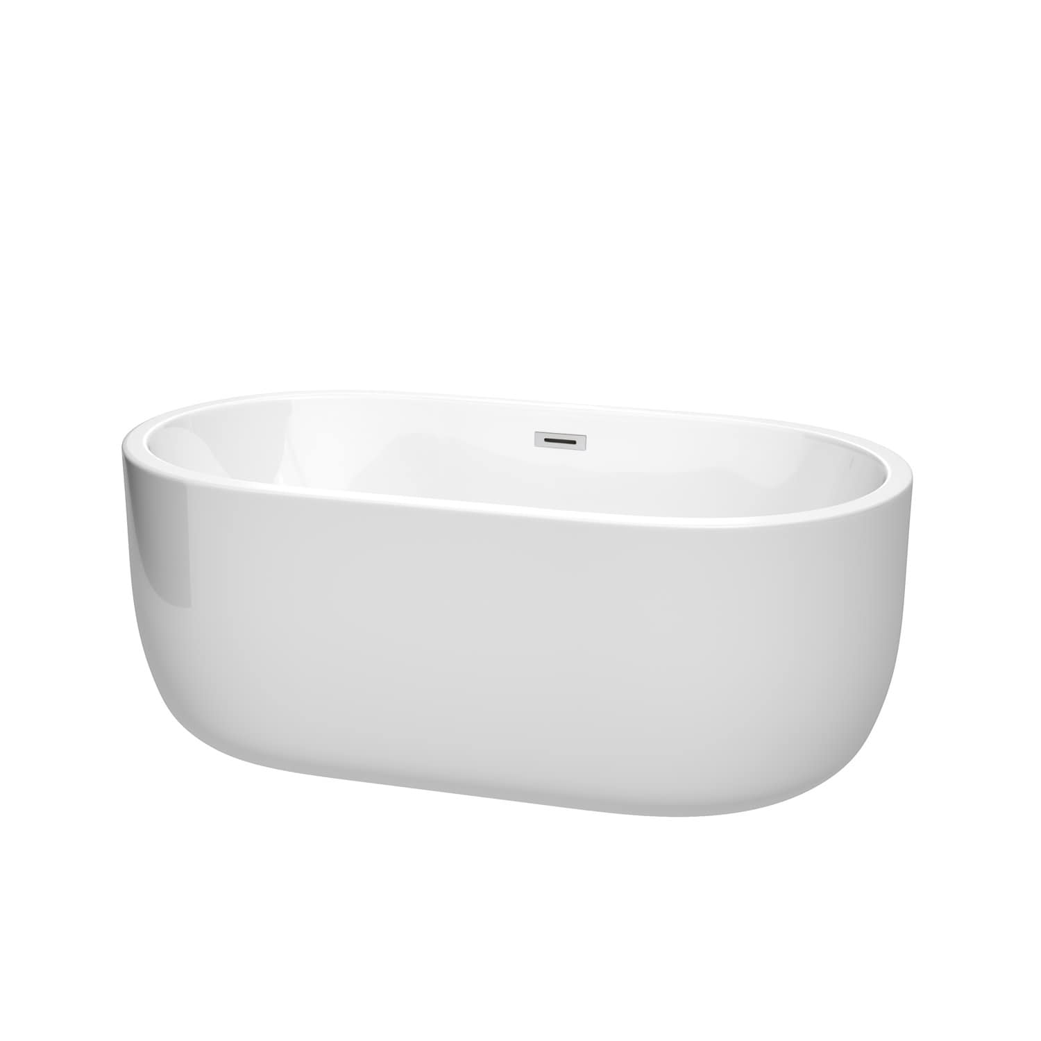 Wyndham Collection Wcobt101360 Juliette 60 Freestanding Acrylic Soaking Tub Wit