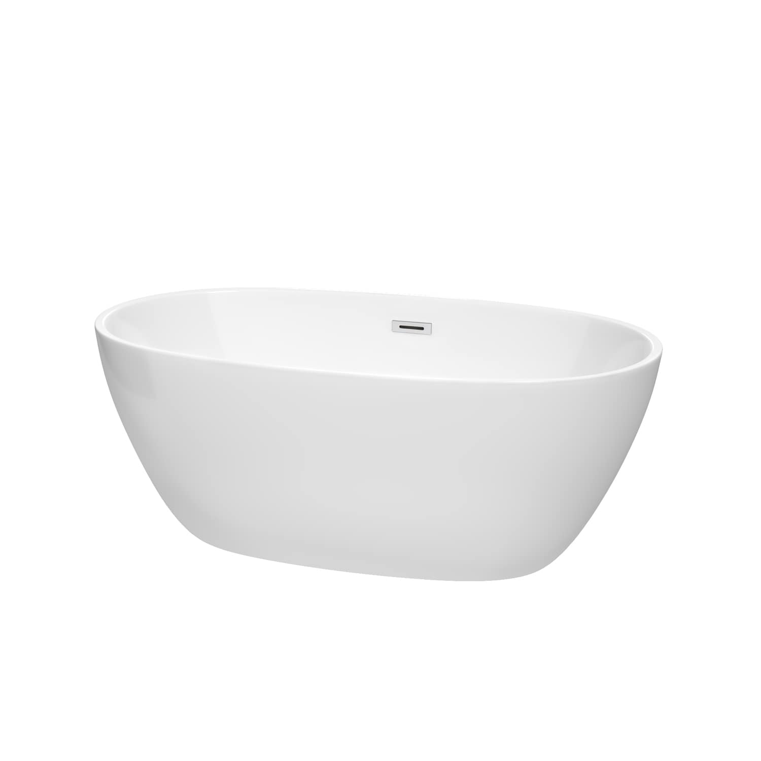 Wyndham Collection Juno White 59 Inch Freestanding Bathtub