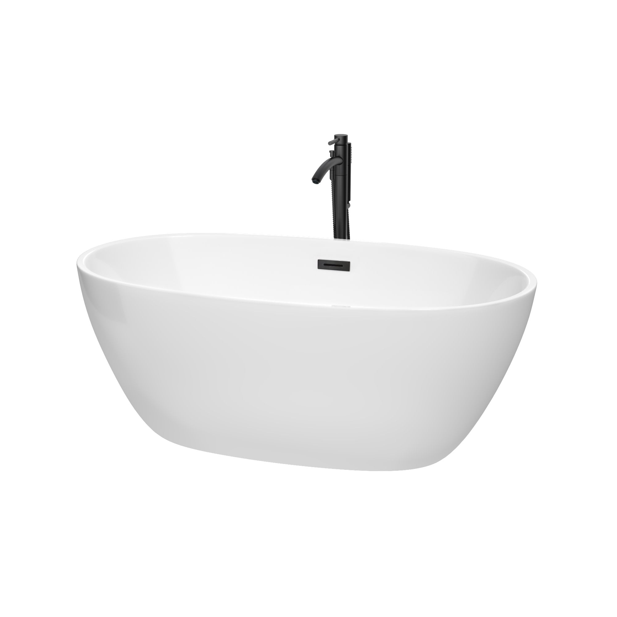 Wyndham Collection Wcbtk156159Atp11 Juno 59 Freestanding Soaking Tub With Tub F