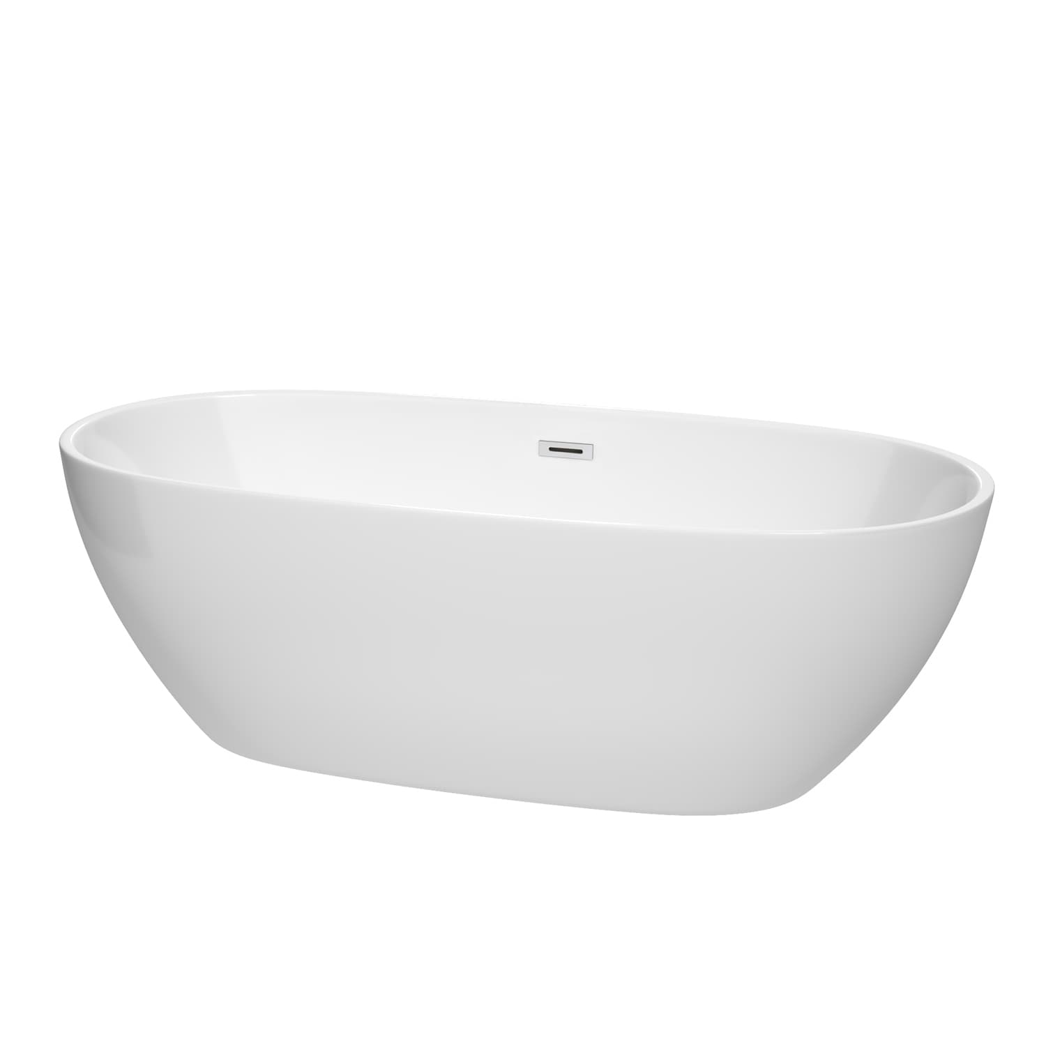 Wyndham Collection Juno White 71 Inch Freestanding Bathtub