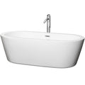 Wyndham Collection Mermaid Freestanding 71 Inch Soaking Bathtub