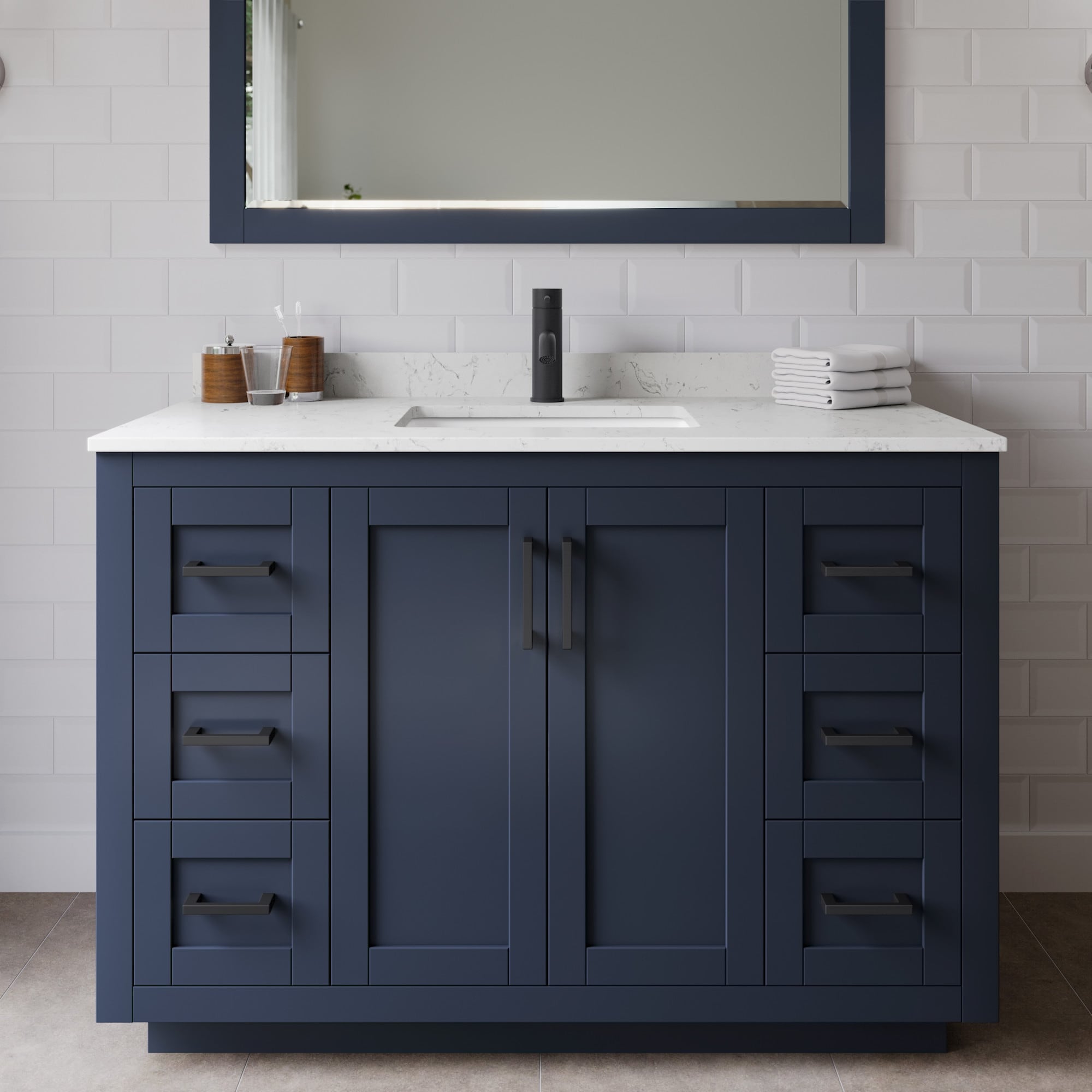 Wyndham Collection Miranda 48 Free Standing Single Basin Vanity Set