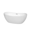 Rebecca 60 Inch Freestanding White Bathtub With Trim Options