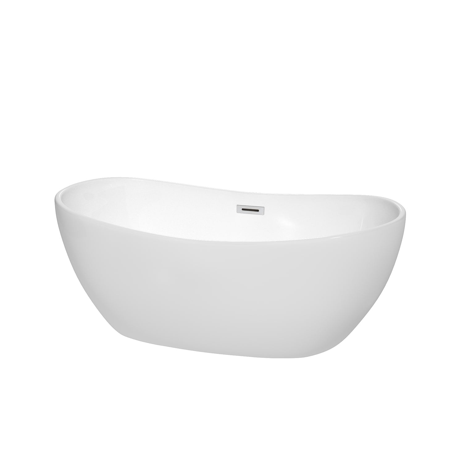 Rebecca 60 Inch Freestanding White Bathtub With Trim Options