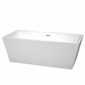 Wyndham Collection Sara White 67 Inch Soaking Bathtub