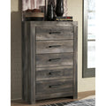 Wynnlow Casual Grey Five Drawer Chest