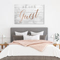 Wynwood Studio Be Our Guest Copper Typography And Quotes Wall Art Canvas Print White Pink