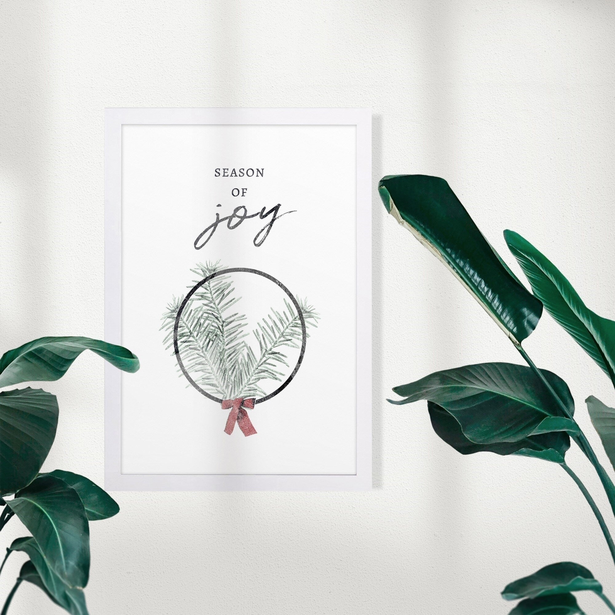 Wynwood Studio Holiday And Seasonal Framed Wall Art Prints Season Of Joy Christmas Home D Cor Red Green 13 X 19