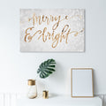 Wynwood Studio Holiday And Seasonal Wall Art Canvas Prints Merry Amp Bright Christmas Home D Cor Gray Gold