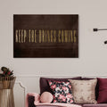 Wynwood Studio Keep The Drinks Coming Drinks And Spirits Wall Art Canvas Print Bar Brown Gold