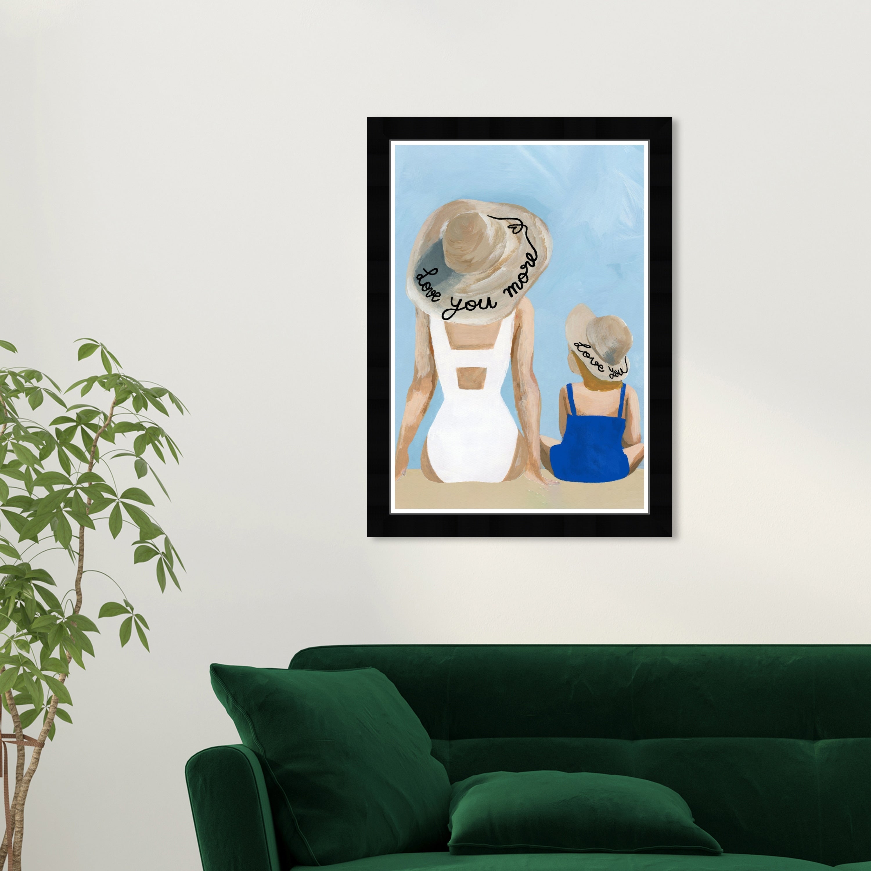 Wynwood Studio Love You More People And Portraits Wall Art Framed Print Portraits Blue Brown