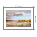Wyoming Soft Fall Colors By Christy Berry Wood Framed Wall Art Print Woodgrain Stripe Mocha