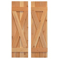 X Board Batten Exterior Shutters Pair